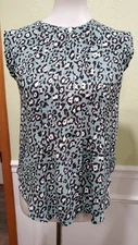 Ann Taylor Loft XSmall Animal Print Sleeveless Top