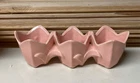 Vintage McCoy Art Pottery Glossy Pink Triple Tulip Flower Pot Planter