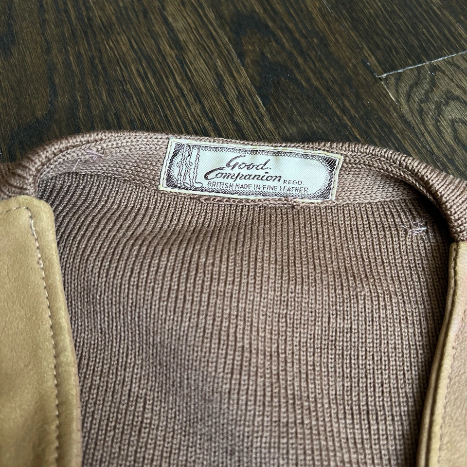 Vaquero A18 - Años 60 Vintage Cuero Fino Buen Compañero Hecho en Gran Bretaña Marrón RARO Foto 4 de 4