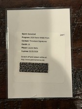 Lauren Betts 2026 Panini Prizm Rookie Throwback Signatures Redemption Auto RC