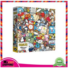 RoseArt Peanuts 1000 Piece Jigsaw Puzzle Snoopy Charlie Brown Woodstock Collage
