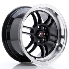 Cerchio Japan Racing in Lega JR7 15x8 ET35 4x100/114 Nero Lucido Canale Spazzo.