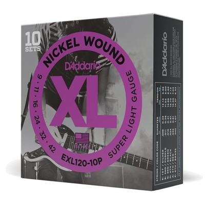 D'Addario XL Nickel Electric Guitar Strings - 6-String Set]$