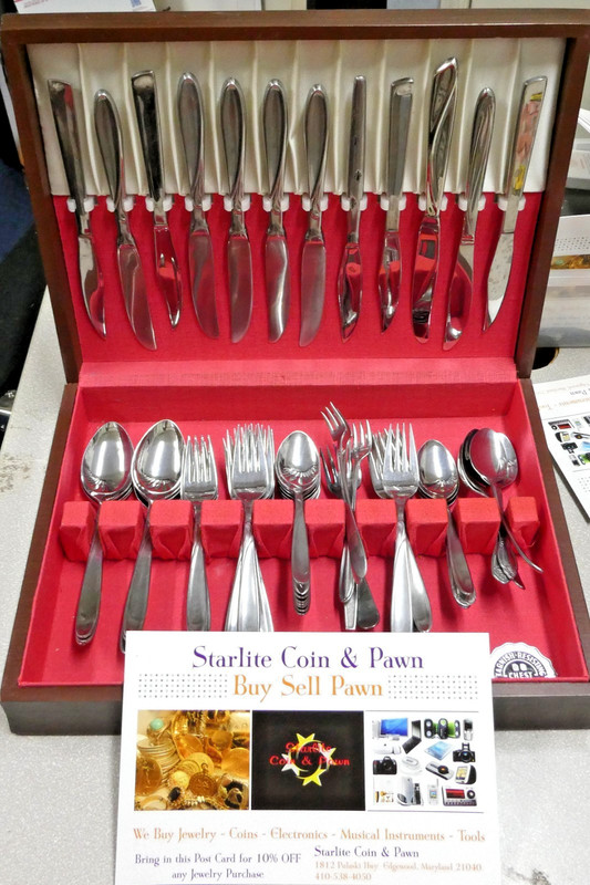 57 Pc. Stainless Steel Flatware in Case,  AMC, Delco, N.S Co.