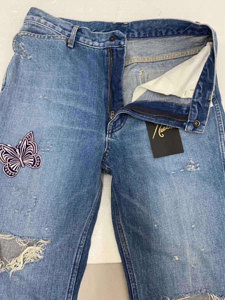 Needles BUBOOTS CUT PATCH DENIMDistressed patchwo… - image 4