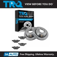 TRQ Rear Semi-Metallic Brake Pad & Vented Rotor Kit for BMW E39 5 Series
