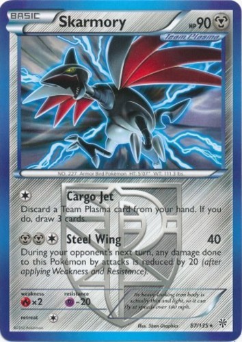 Moderate Play x 1 Skarmory - 87/135 - Rare Plasma Storm