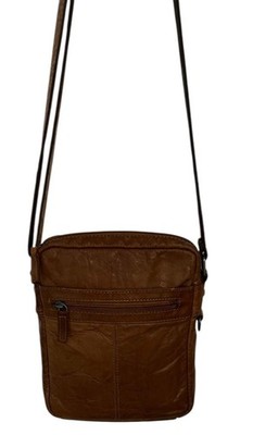 Jack Georges Large Voyager Crossbody Brown Leather Bag Purse Distressed Leather
