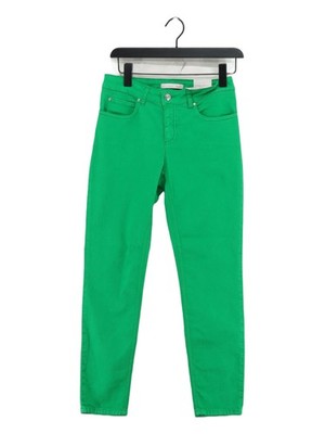 Oui Women's Jeans UK 8 Green Cotton with Polyester, Elastane Jegging