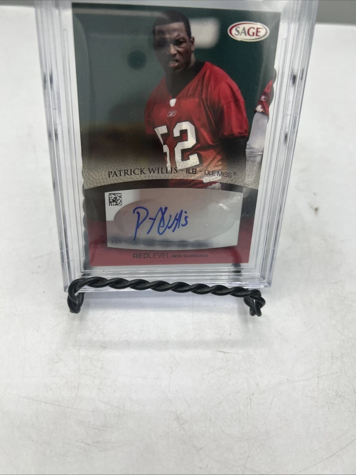 2007 SAGE Rookie Card Patrick Willis Autographs Red #A59 BGS 8 - Image 3 of 4