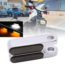 Handlebar LED Turn Signals Blinker Running Light For Harley Fatbob Sportster 883