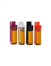 Bullet-Style Glass Travel Vial Container plastic spoon top Portable Novelty Gift