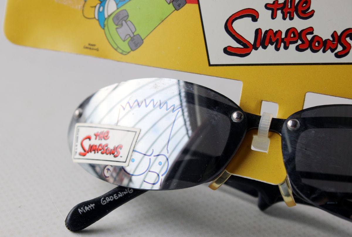 Rare 2003 The Simpsons Sunglasses 100percent UV Protection Bart & Milhouse New !! image 3