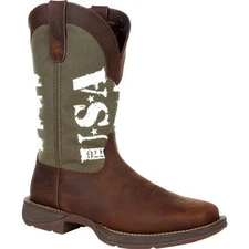 Durango Men's 12" Rebel™ by Durango USA Print Western Boot Brown/Army Green - DD
