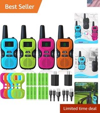 Walkie Talkies for Kids - Rechargeable 4 Pack: Walky Talky for Kids with Char...