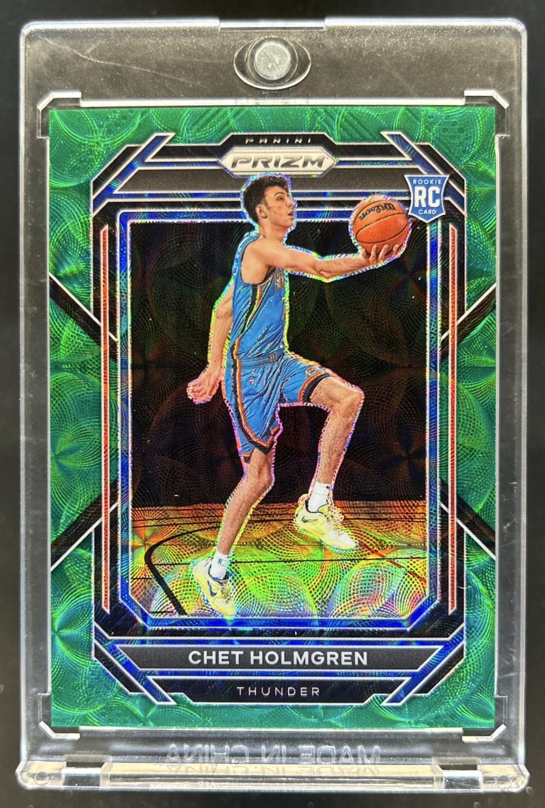 2022-23 Panini Prizm Chet Holmgren Prizm Choice Green Rookie RC #/8 Thunder
