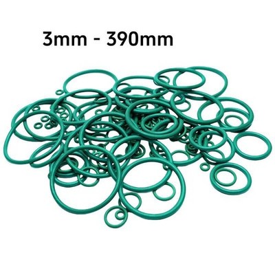 Schnurstärke 3,55mm Fluorkautschuk O-Ringe FKM 75A Dichtringe ID 3mm-390mm Grün