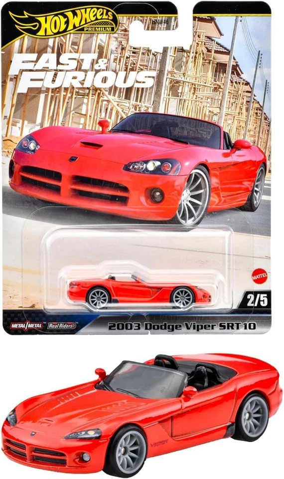 FAST FURIOUS Modello Auto 2003 DODGE VIPER SRT 10 1:64 Hot Wheels JBL85 - Immagine 3 di 4