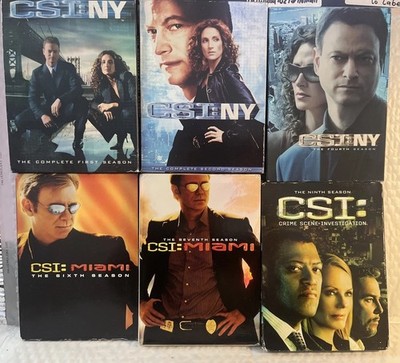 Lot of 6 Complete DVD Sets CSI NY Season CSI Miami Seasons 1 & 2,4