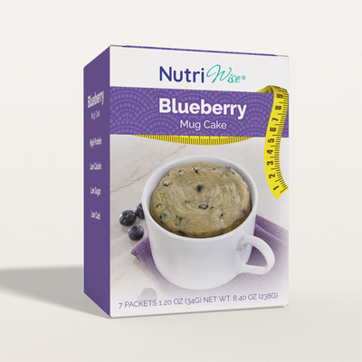 NutriWise  Blueberry Mug Cake | Ideal Protein Alternative Diet, Low Carb 7/ct