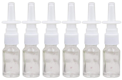 6 botellas de spray nasal recargables de vidrio vacío de 10 ml/0,34 oz pulverizadores de niebla fina M - Imagen 11 de 12
