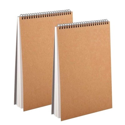 2Pack A5 Sketch Books160gsm Spiral Bound Drawing A5-2Pack, Off White Paper 