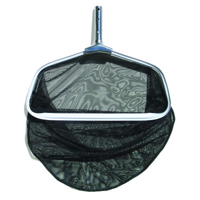 U.S. Pool Supply Rastrello professionale per raccogliere e rimuovere le foglie della piscina, resistente e resistente, 43,2 cm, con profonda borsa a rete a doppia cucitura, telaio in alluminio