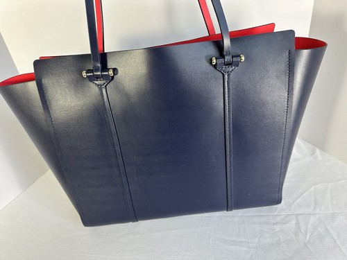 Kate Spade Navy Large Arbour Hill Elodie Leather Shopping Tote Bag - Picture 9 of 21