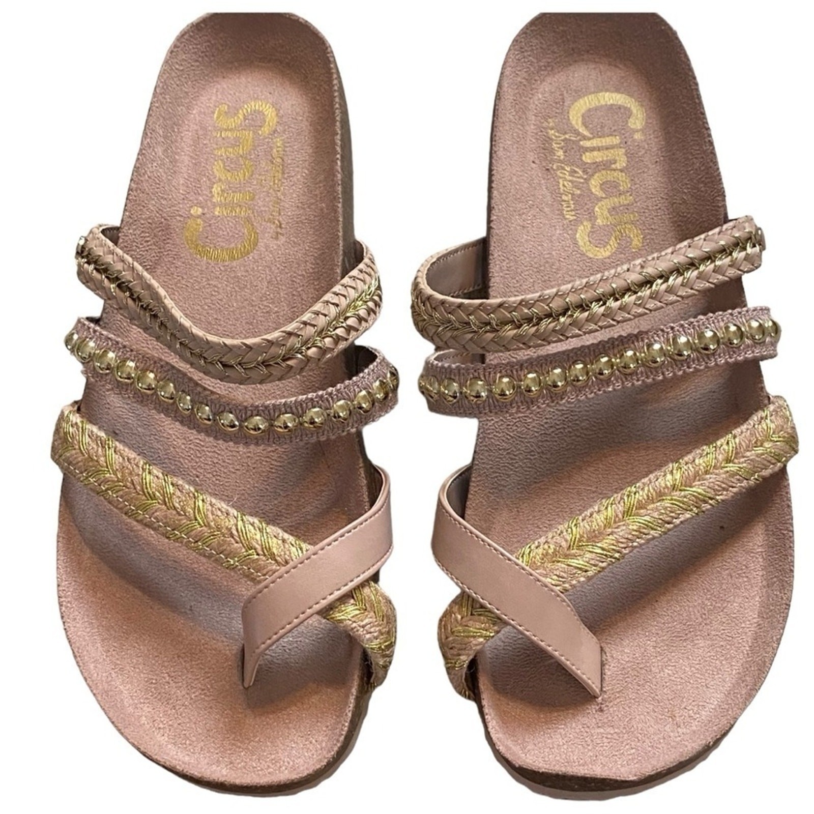 APL Sam Edelman sandali oleandro borchiati metallizzati con cinturino taglia 9