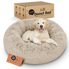 Donut Dog Bed - Premium Comfort for Anxiety Relief - Fluffy  Calming Design ...