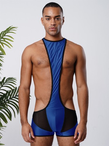 Herren Einteiler Kostüm Bodysuit Cosplay Overalls Nachtwäsche Unterwäsche Sexy - Picture 21 of 75