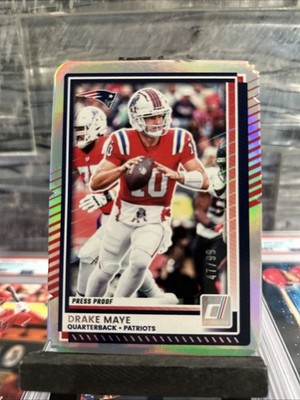 DRAKE MAYE - 2025 DONRUSS #58 - SILVER FOIL PRESS PROOF 154/199 - PATRIOTS!