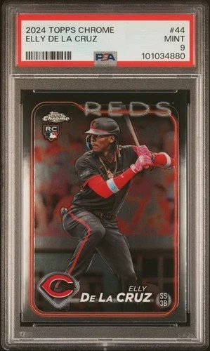 Elly De La Cruz 2024 Topps Chrome #44 Rookie PSA 9 Mint RC Card Cincy Reds MLB