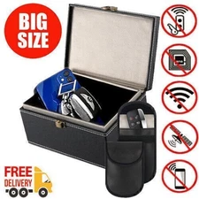 Large Size Faraday Box +Pouch RFID Anti-Theft Car Key Phone Signal Blocking Bag