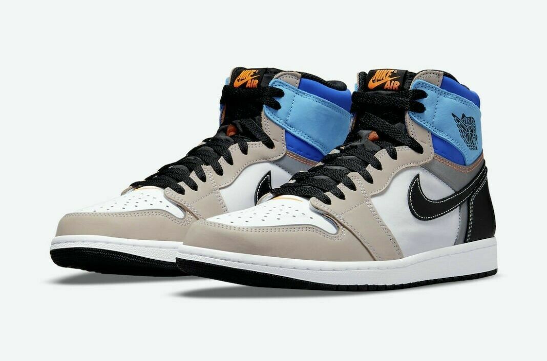 Nike Air Jordan 1 ホワイト シューズ 26.5 AIR Jordan 1 Retro High OG Men's Sz 8 White/Total Orange