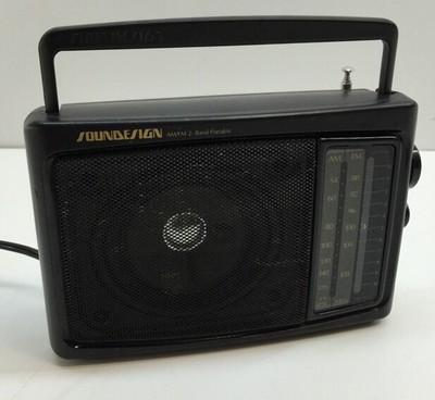 Retro Vintage Soundesign AM/FM Portable Radio Model No. 2236BLK | eBay