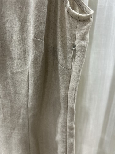Vintage Casual Corner 100 % Leinen Etuikleid Damengröße 6 lang Maxi Schlitz vorne Reise - Bild 6 von 10