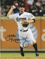 JEFF KEPPINGER  HOUSTON ASTROS  ACTION SIGNED 8x10