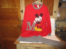Vintage Mickey  Co Disney Two Piece Pajama Set - Women's Size Large