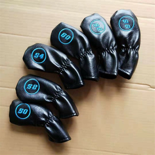 6pcs Long Neck Golf Wedge Club Headcovers Wedge Covers 50 52 54 56 58