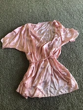 Fantasies by Morgan Taylor Short Wrap Robe with Tie - 0/S