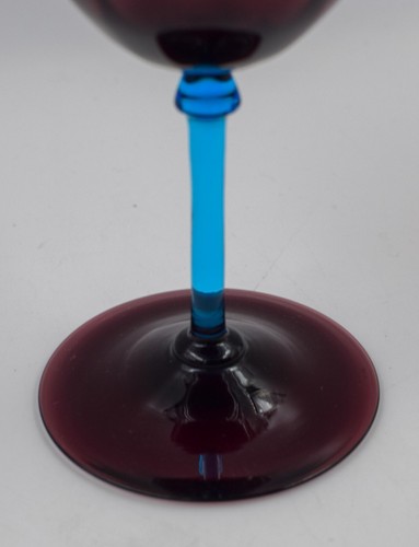 Steuben Amethyst & Celeste Blue Champagne Glass, Circa 1920, Signed. - Picture 4 of 5