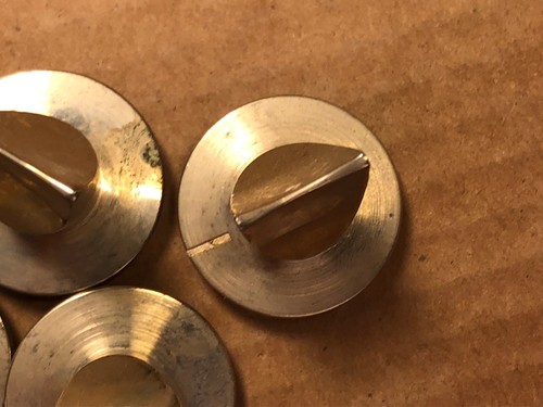 4 perillas punteras de aluminio dorado vintage de 1" década de 1960 eje D para amplificador de guitarra - Imagen 2 de 8
