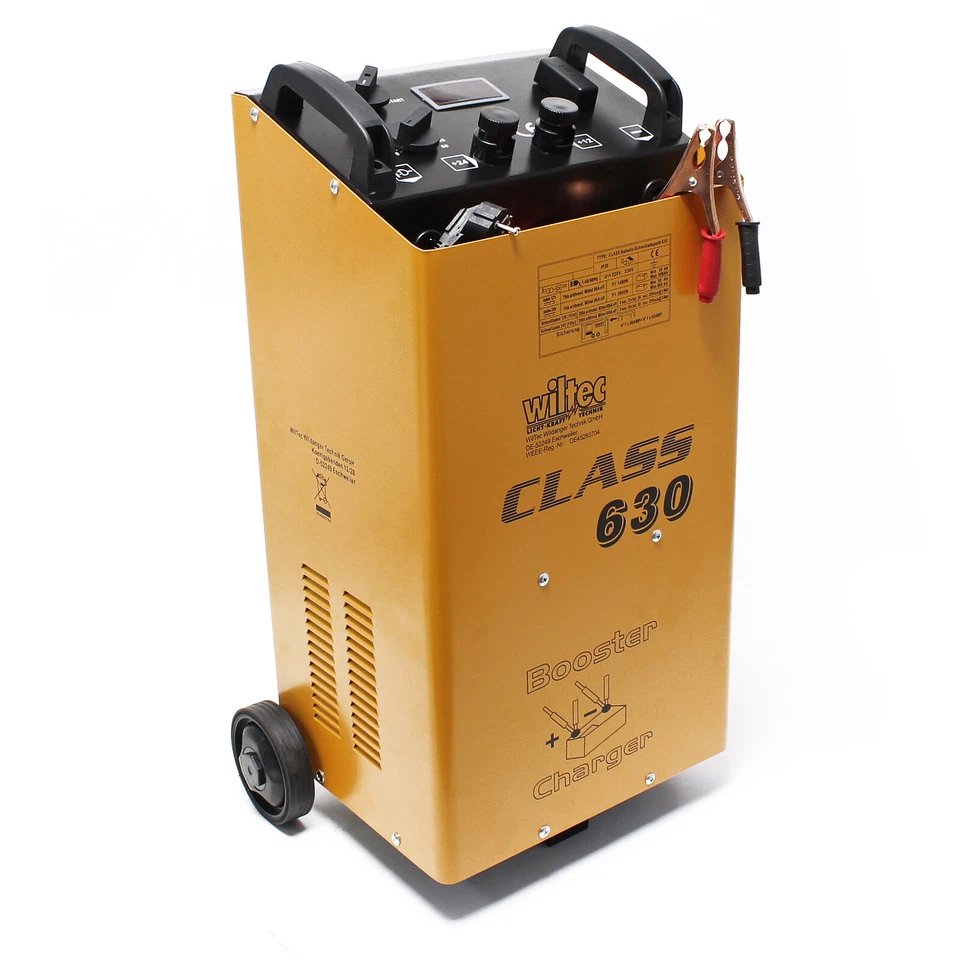 WilTec Batterieladegerät 12V 24V Ladegerät Akkuladegerät Boost 630 Motorrad LKW