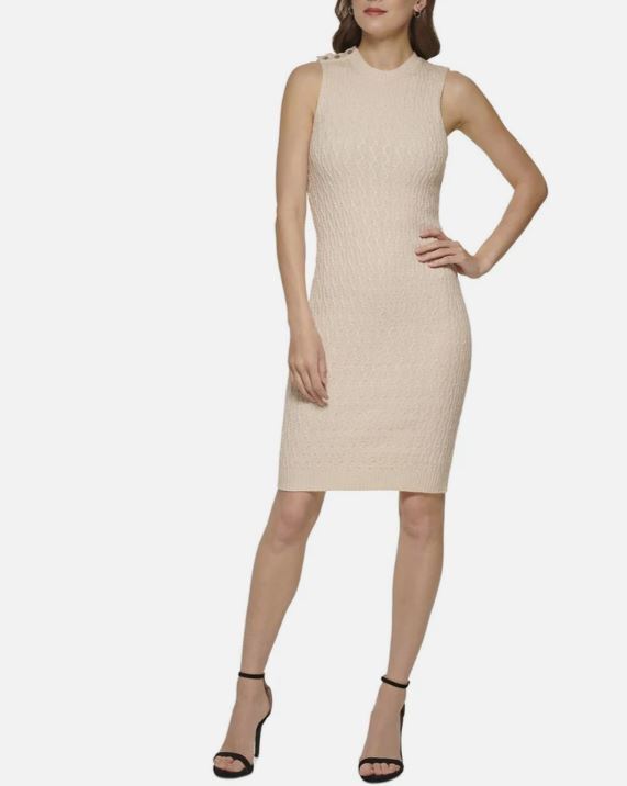 Вязаный свитер DKNY длиной до колен, кашемир, Большой размер