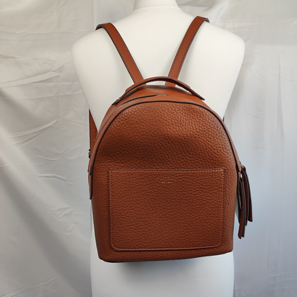 Genuine Leather Backpack from Anouk & Co Fiorelli Anouk Womens Brown Tan Backpack Vegan Leather Logo  main image 2