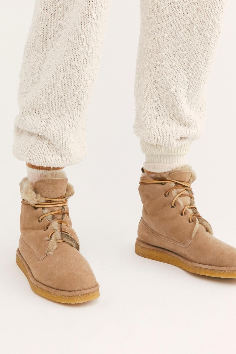 Free People Punto Pigro Avalanche Suede Ankle Lined Boot  display picture 3