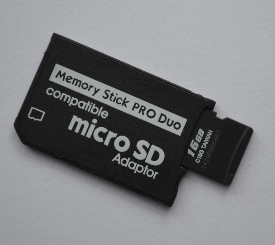 Adattatore Memory Stick PRO Duo + 16GB microSD SDHC Class10 compatibile con SONY PSP - Immagine 2 di 2