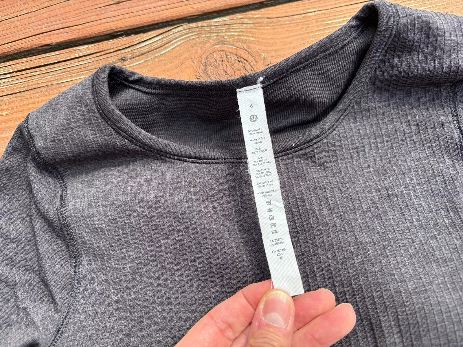 lululemon ebb to street cropped ribbed built in bra shirt