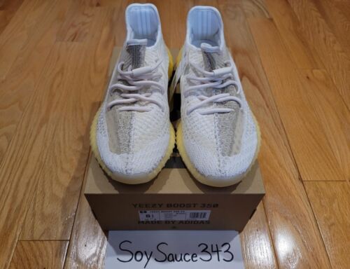 NEW AUTHENTIC ADIDAS YEEZY BOOST 350 V2 NATURAL OFF WHITE FZ5246 SIZE 8.5 - Picture 3 of 5